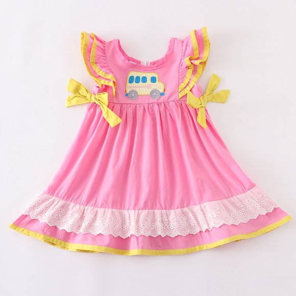 Other - Boutique School Bus Girls Back to School Ruffle Dress